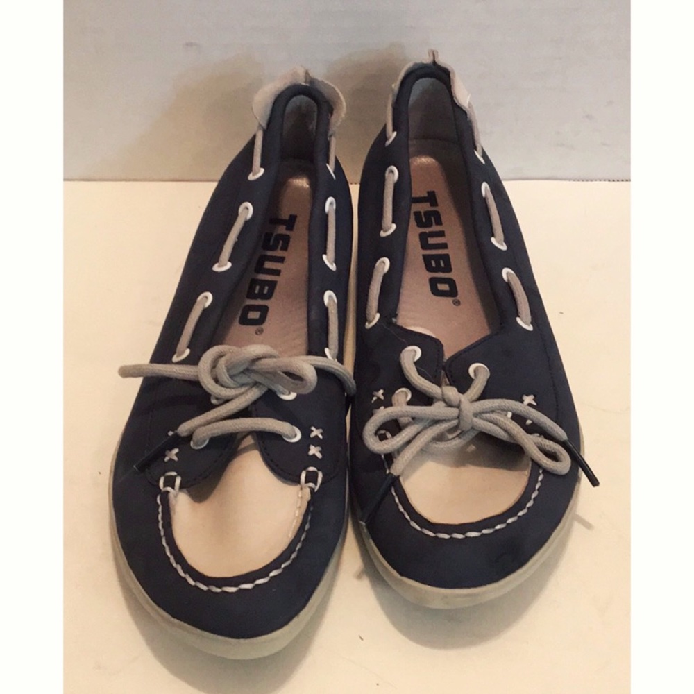 TSUBO Top SIDER Leather Navy WHITE Preppy Comfort